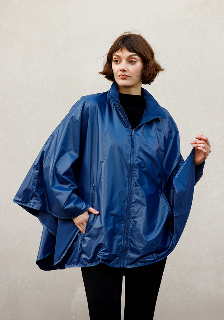 Navy SPORTYRAP | Woman's Rain Jacket - fashionable and practical rain gear by RAINRAPS