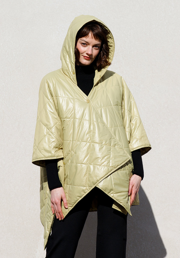 Olive Gold PUFFERRAP | Women's Rain Puffer Jacket - fashionable and practical rain gear by RAINRAPS