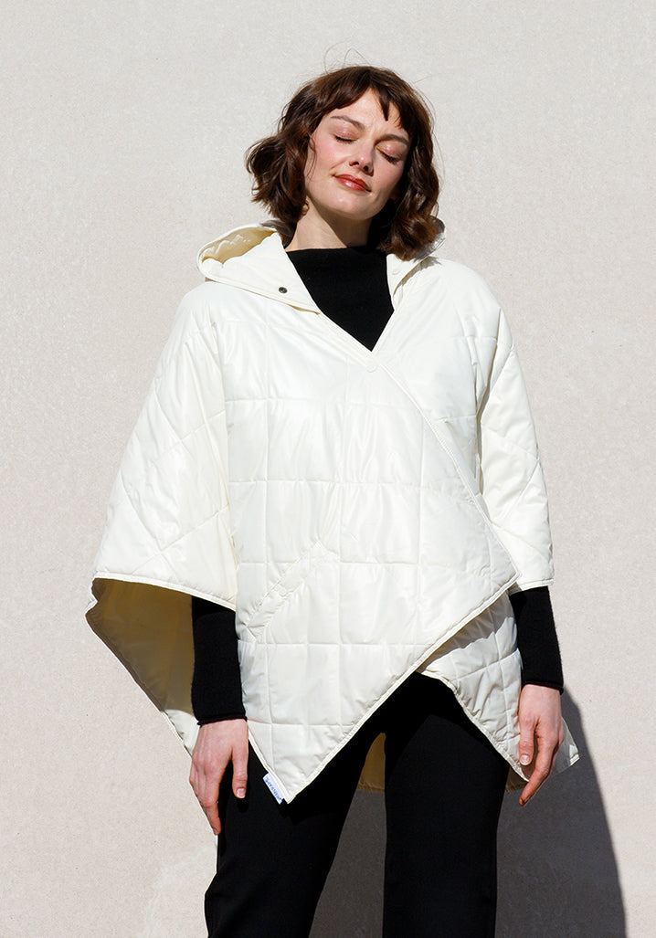 Ivory PUFFERRAP | Women's Rain Puffer Jacket - fashionable and practical rain gear by RAINRAPS