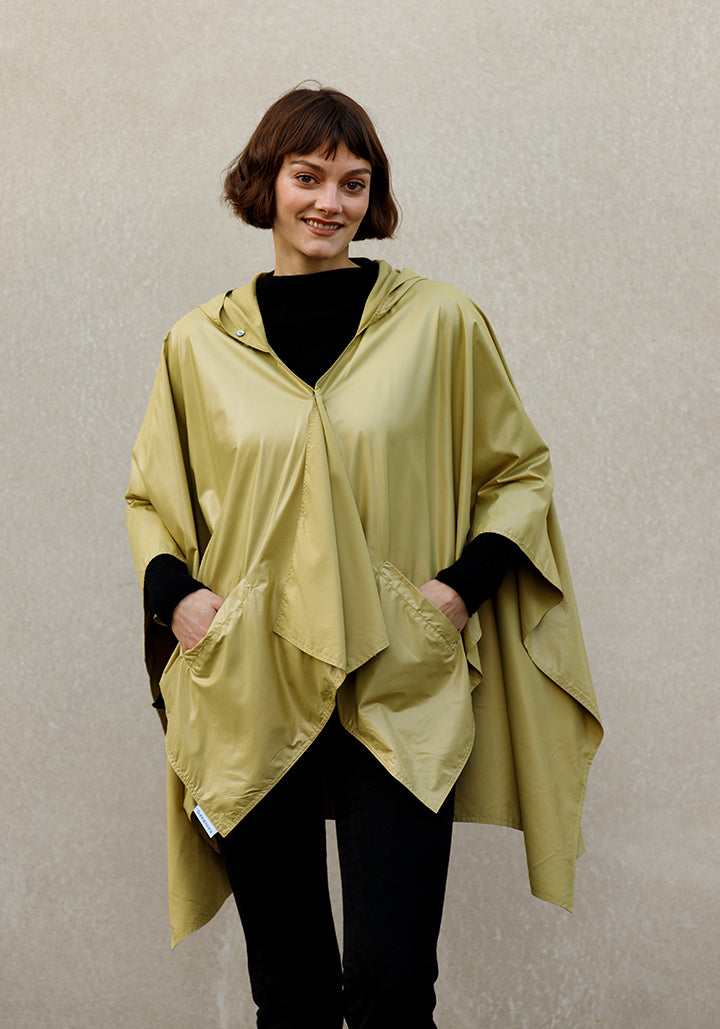 Olive Gold RAINRAP | Woman's Rain Wrap Jacket