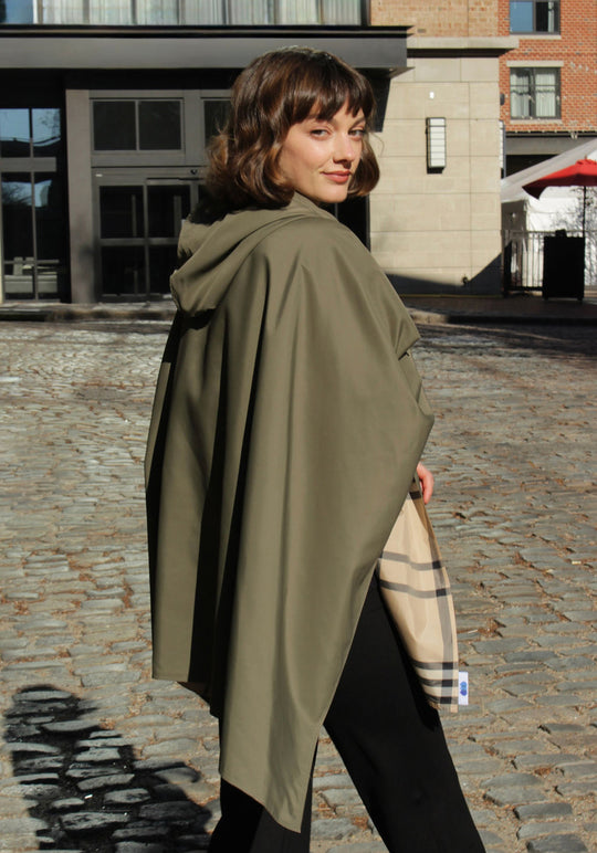 Olive & Plaid RAINRAP | Women's Rain Wrap Jacket - fashionable and practical rain gear by RAINRAPS
