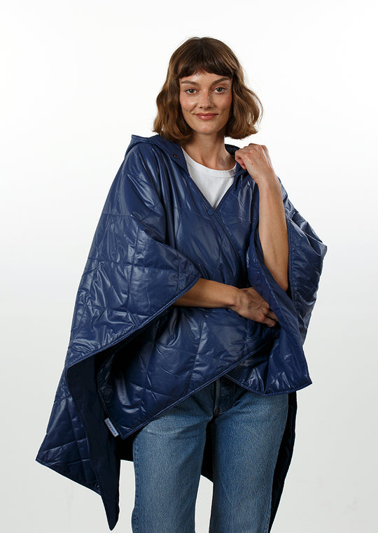 Navy PUFFERRAP | Women's Rain Puffer Jacket