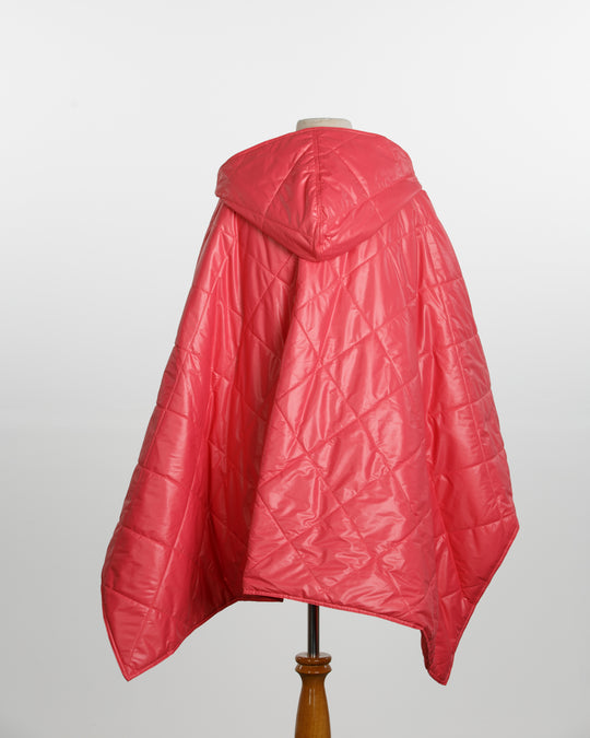 Shiny Pink PUFFERRAP | Women's Rain Poncho