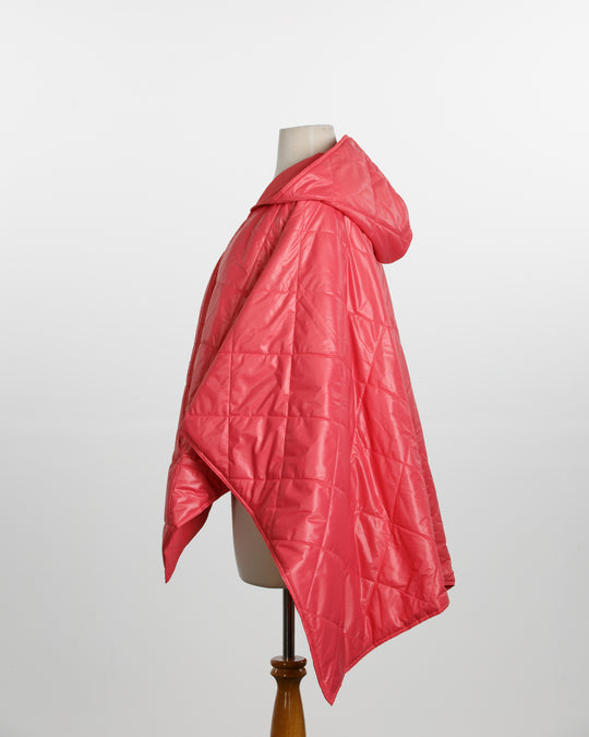 Shiny Pink PUFFERRAP | Women's Rain Poncho