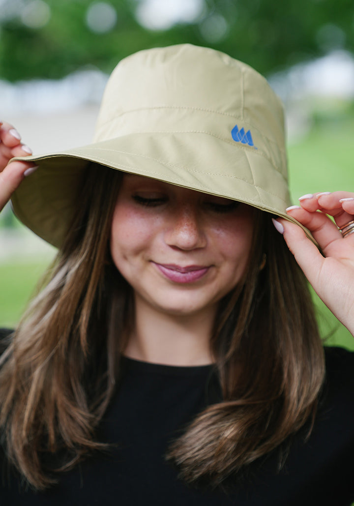 Shiny Olive Gold RAINCAP | Women's Bucket Hat