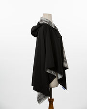 Hooded Black & Tan Snakeskin RAINRAP | Women's Rain Poncho (shipping July 24) - fashionable and practical rain gear by RAINRAPS