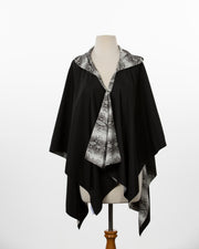 Hooded Black & Tan Snakeskin RAINRAP | Women's Rain Poncho (shipping July 24) - fashionable and practical rain gear by RAINRAPS