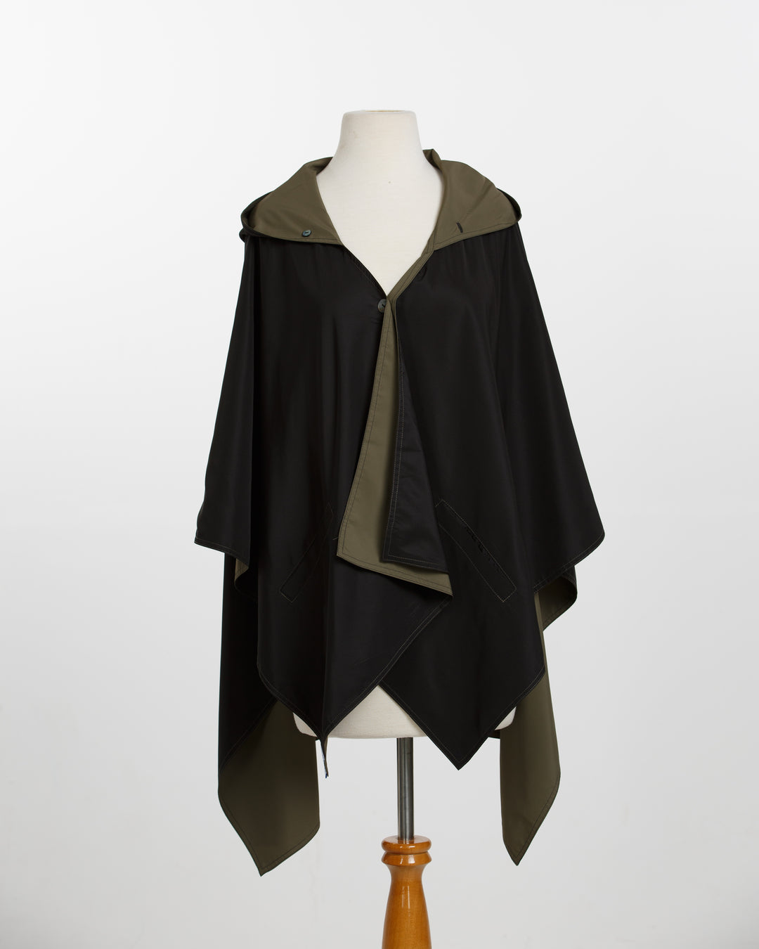 Black & Olive RAINRAP | Women's Rain Wrap Jacket - fashionable and practical rain gear by RAINRAPS