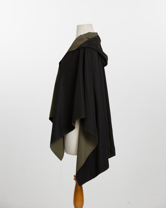 Black & Olive RAINRAP | Women's Rain Wrap Jacket - fashionable and practical rain gear by RAINRAPS