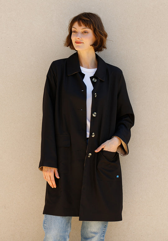 Black & Camel RAINTRENCH (with detachable hood) | Rain Trench Coat (Pre-Order Shipping July 27)