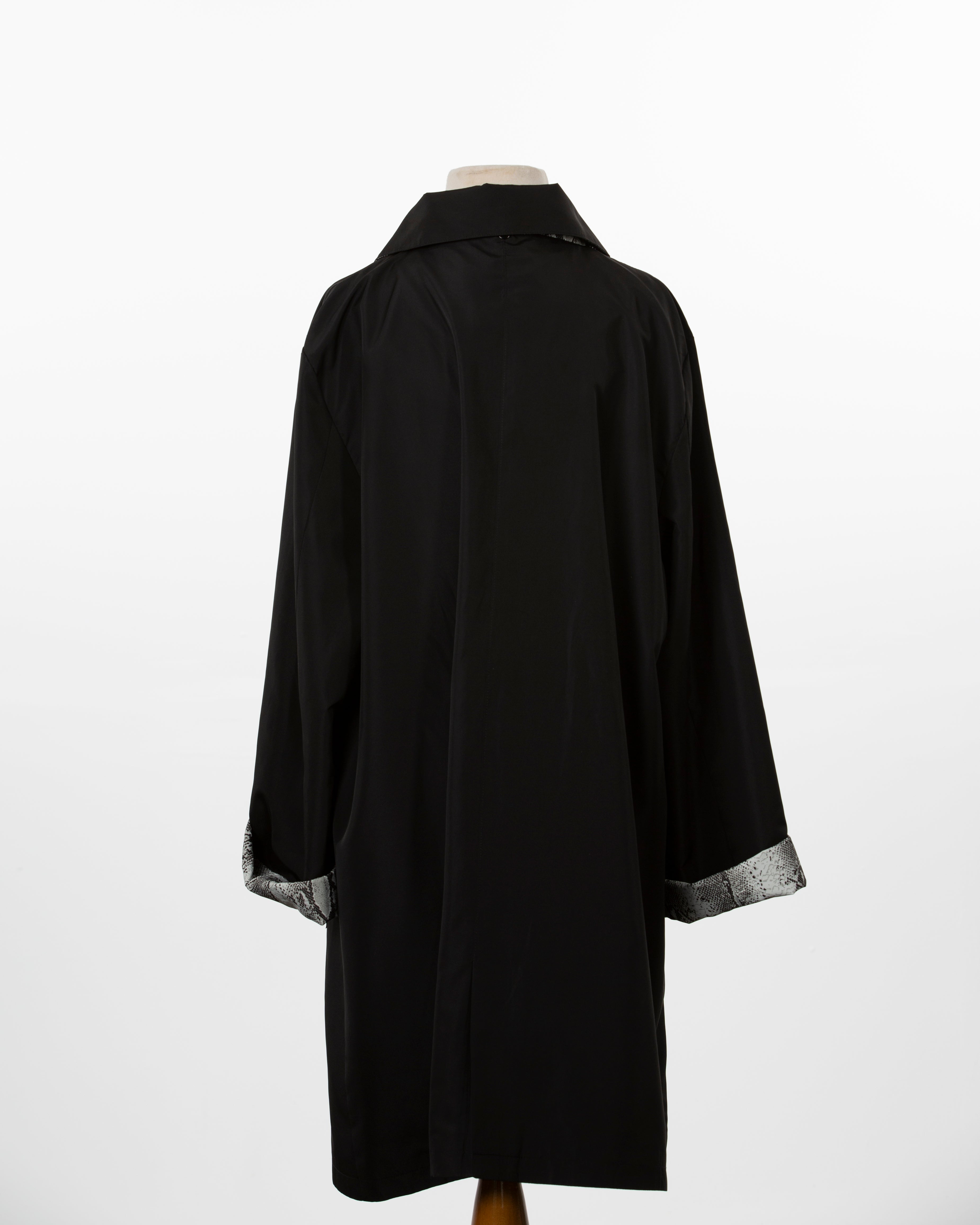 Black & Tan Snakeskin RAINTRENCH (with detachable hood