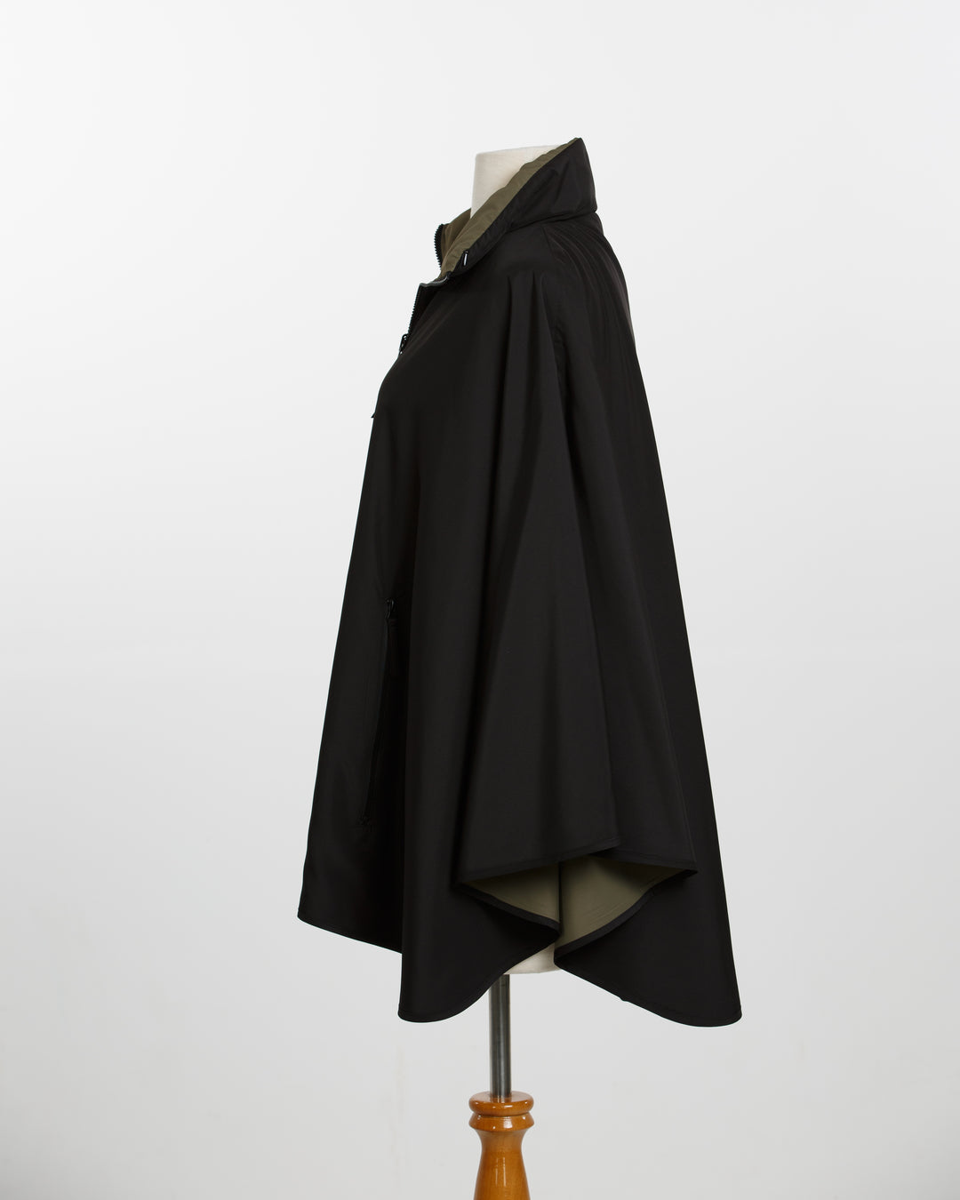 Black & Olive SPORTYRAP | Woman's Rain Jacket - fashionable and practical rain gear by RAINRAPS