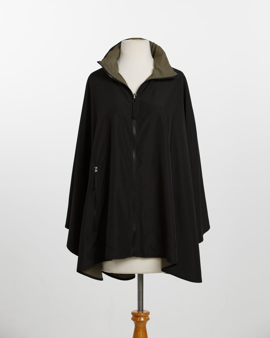 Black & Olive SPORTYRAP | Woman's Rain Jacket - fashionable and practical rain gear by RAINRAPS