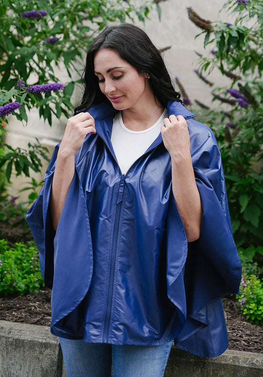 Shiny Navy SPORTYRAP | Sport Poncho