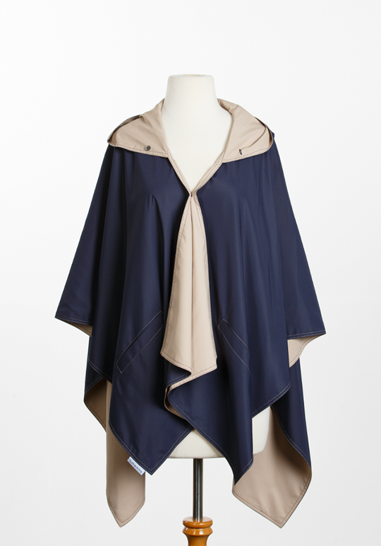 Navy & Camel SPORTYRAP | Woman's Rain Jacket (Pre-Order Shipping July 27)