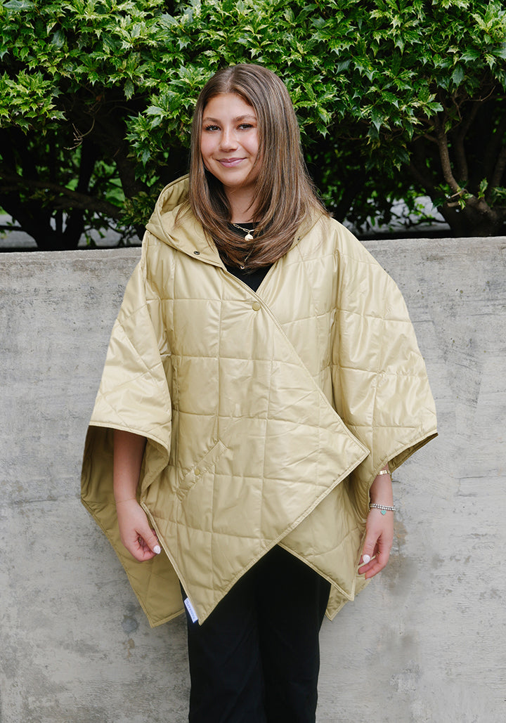 Olive Gold PUFFERRAP | Women's Rain Puffer Jacket