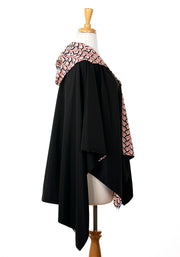 Hooded Black & Swival RAINRAP - fashionable and practical rain gear by RAINRAPS