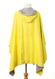 Hooded Yellow & Gray RAINRAP - fashionable and practical rain gear by RAINRAPS