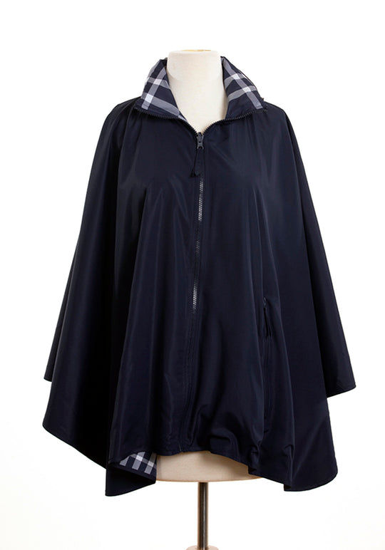 Navy & Navy Plaid SPORTYRAP (In stock February) - fashionable and practical rain gear by RAINRAPS