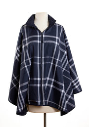 Navy & Navy Plaid SPORTYRAP (In stock February) - fashionable and practical rain gear by RAINRAPS