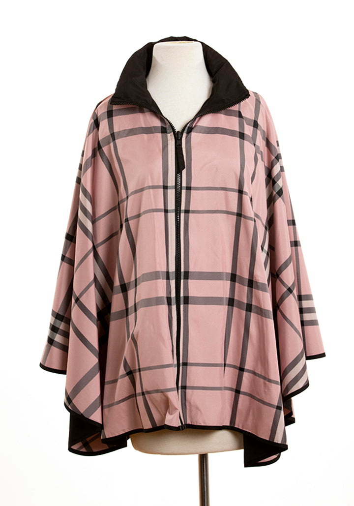 Black & Pink Plaid SPORTYRAP - fashionable and practical rain gear by RAINRAPS