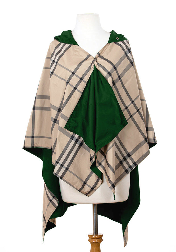 Hunter Green & Plaid RAINRAP - fashionable and practical rain gear by RAINRAPS