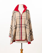 Jester Red & Plaid SPORTYRAP | Sport Poncho - fashionable and practical rain gear by RAINRAPS