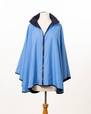 Navy & Periwinkle SPORTYRAP | Sport Poncho - fashionable and practical rain gear by RAINRAPS