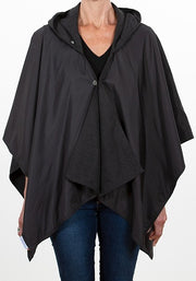 Hooded Black & Dark Gray WINTERRAP - fashionable and practical rain gear by RAINRAPS